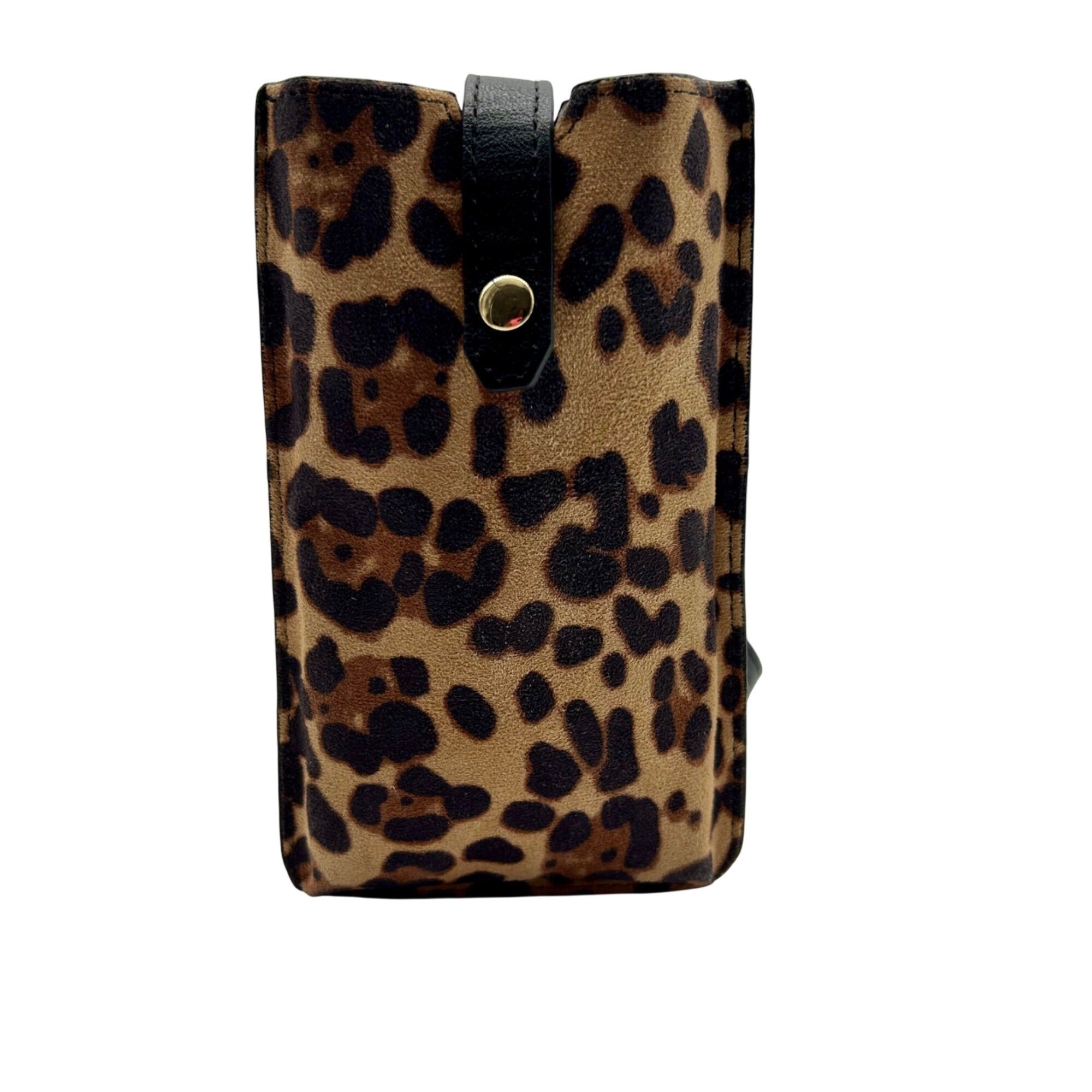 I.n.c. International Concepts Leo/Black Fabric Ashlii Phone Wristlet Crossbody