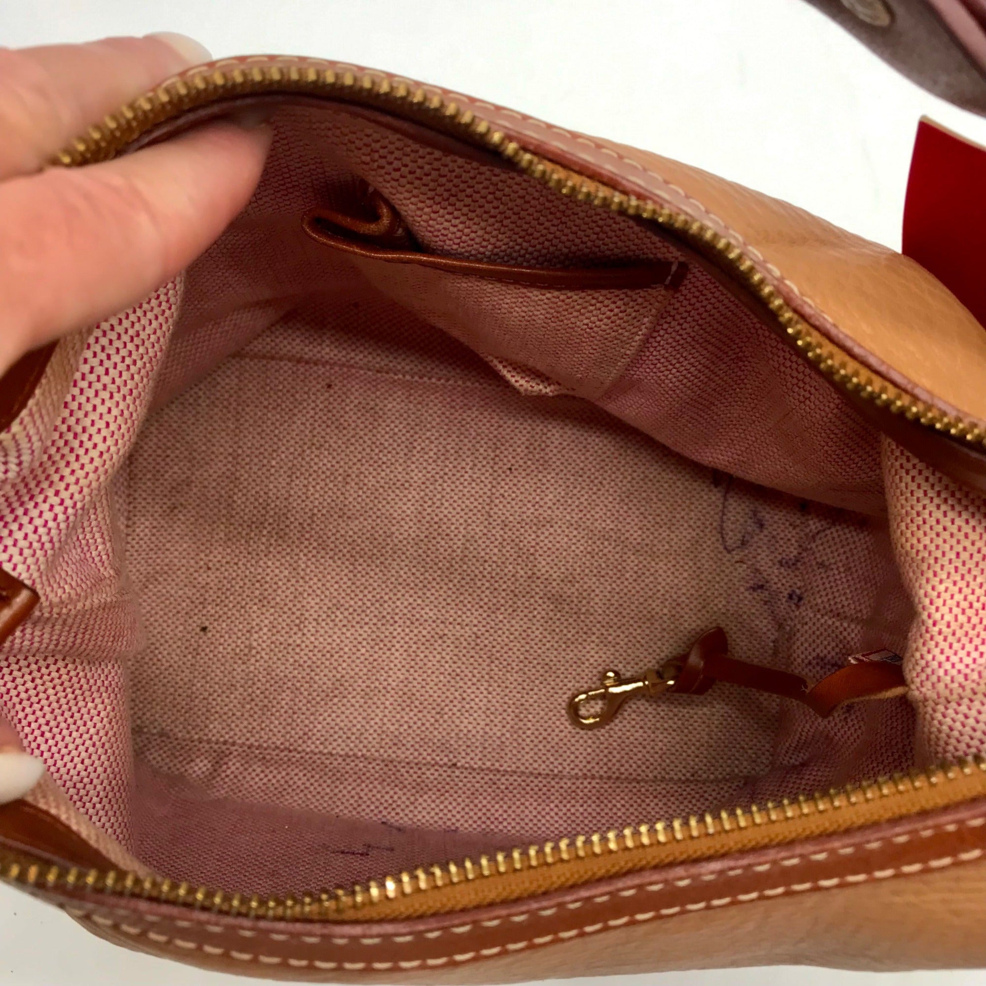 Dooney &amp; Bourke Sandy &amp; Honey Trim Small Stretch Slouch