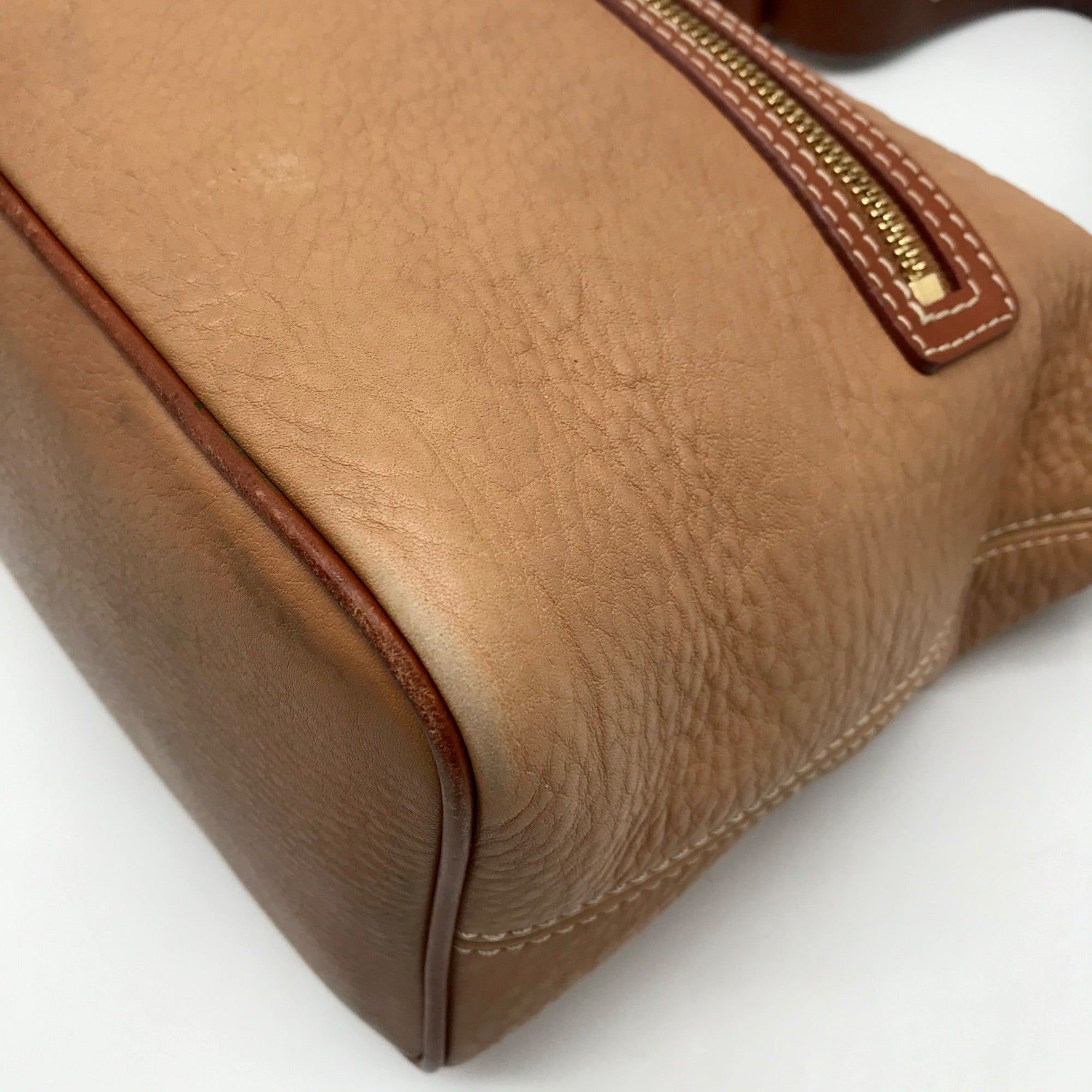Dooney &amp; Bourke Sandy &amp; Honey Trim Small Stretch Slouch