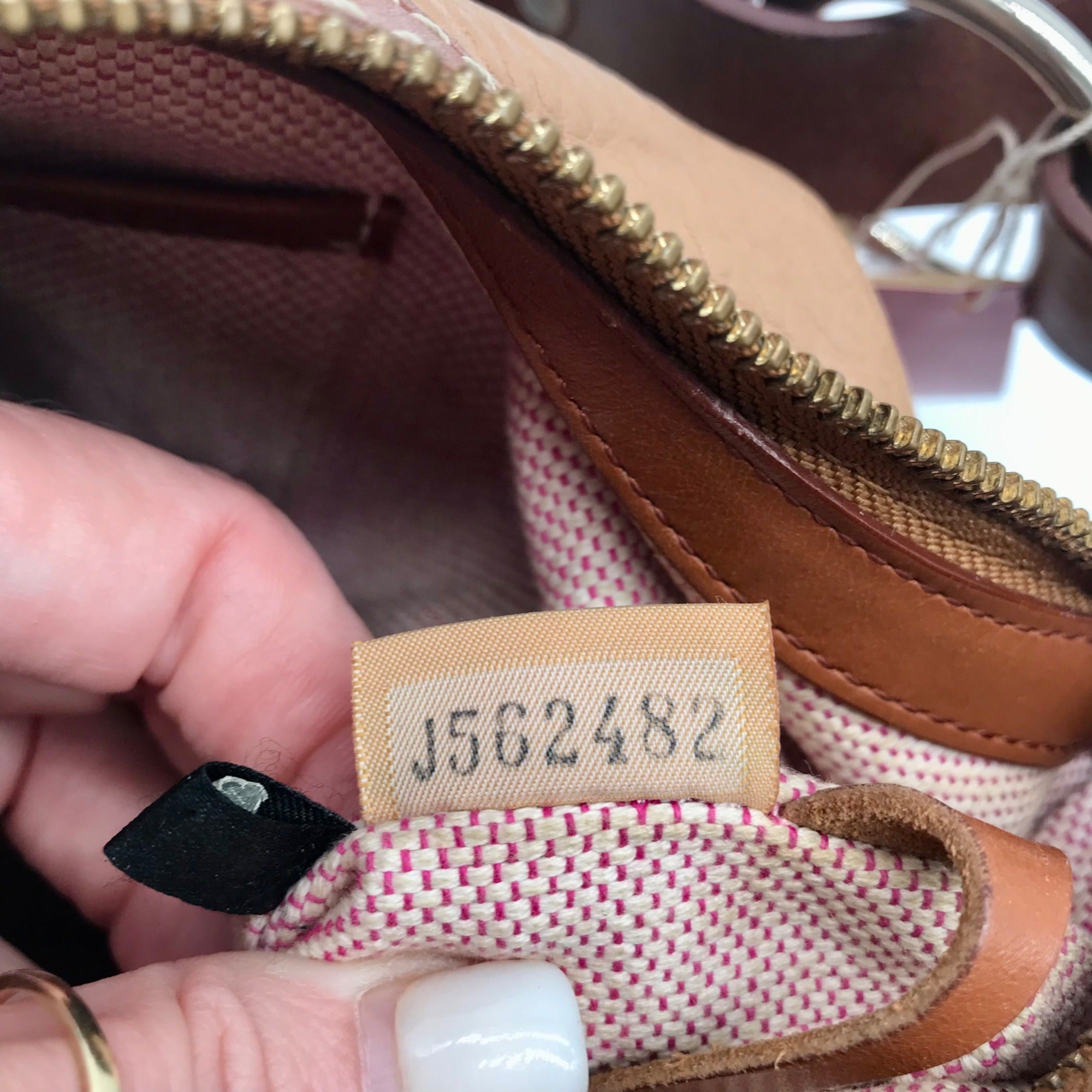Dooney &amp; Bourke Sandy &amp; Honey Trim Small Stretch Slouch