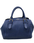 Kate Spade Atlantic Blue Leather Mercer Isle Sloan Perforated Satchel
