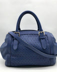 Kate Spade Atlantic Blue Leather Mercer Isle Sloan Perforated Satchel