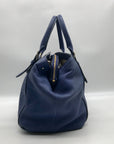Kate Spade Atlantic Blue Leather Mercer Isle Sloan Perforated Satchel