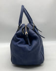 Kate Spade Atlantic Blue Leather Mercer Isle Sloan Perforated Satchel
