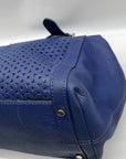 Kate Spade Atlantic Blue Leather Mercer Isle Sloan Perforated Satchel