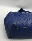 Kate Spade Atlantic Blue Leather Mercer Isle Sloan Perforated Satchel