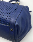 Kate Spade Atlantic Blue Leather Mercer Isle Sloan Perforated Satchel