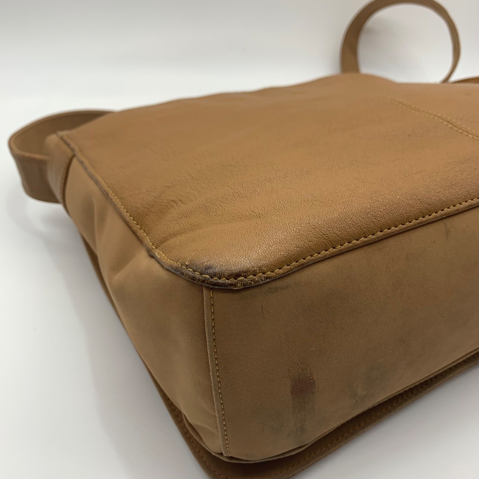 Fossil Brown Leather Multi-Pocket Work Shoulder Bag