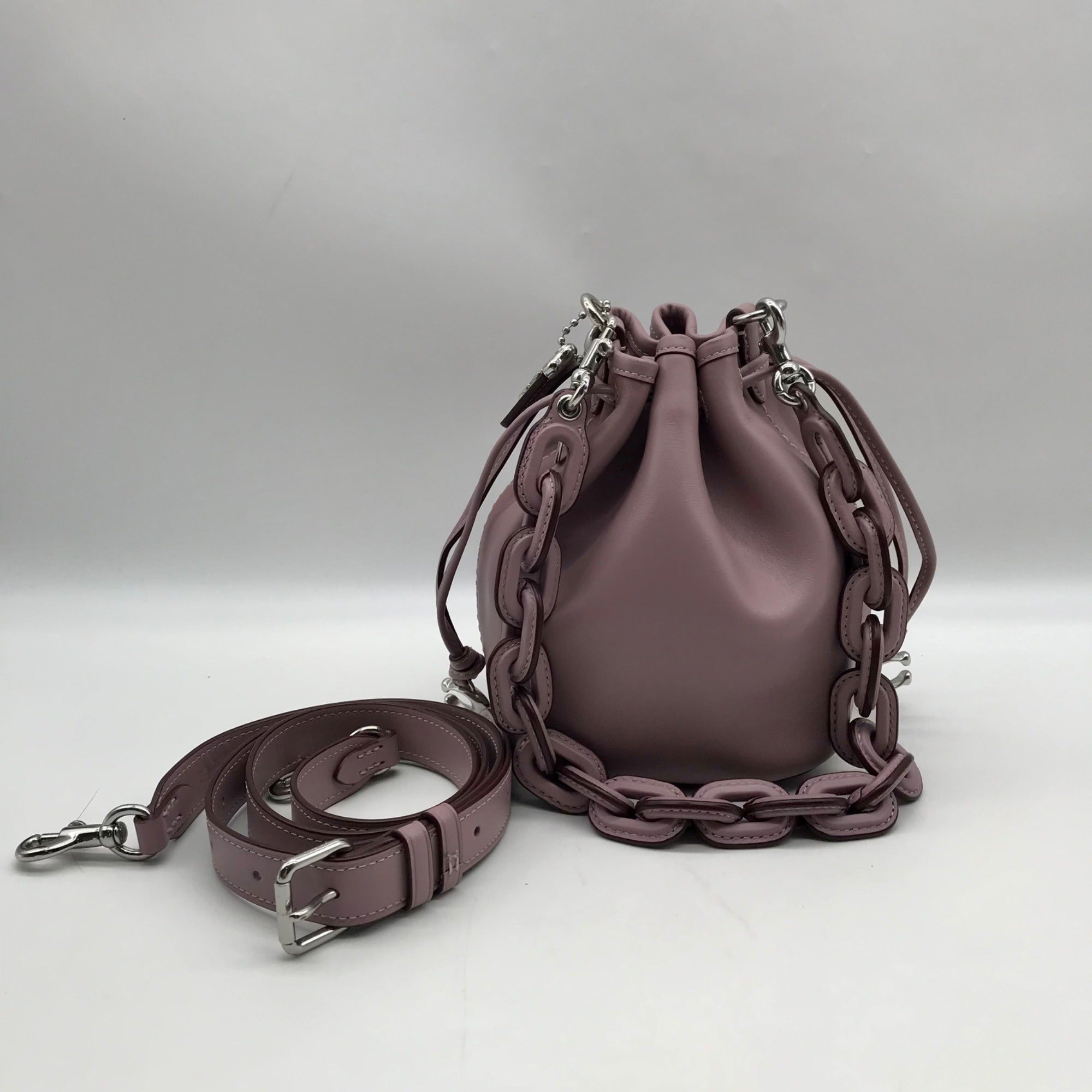 Coach Light Purple Leather Camila Convertible Bucket Bag CJ885
