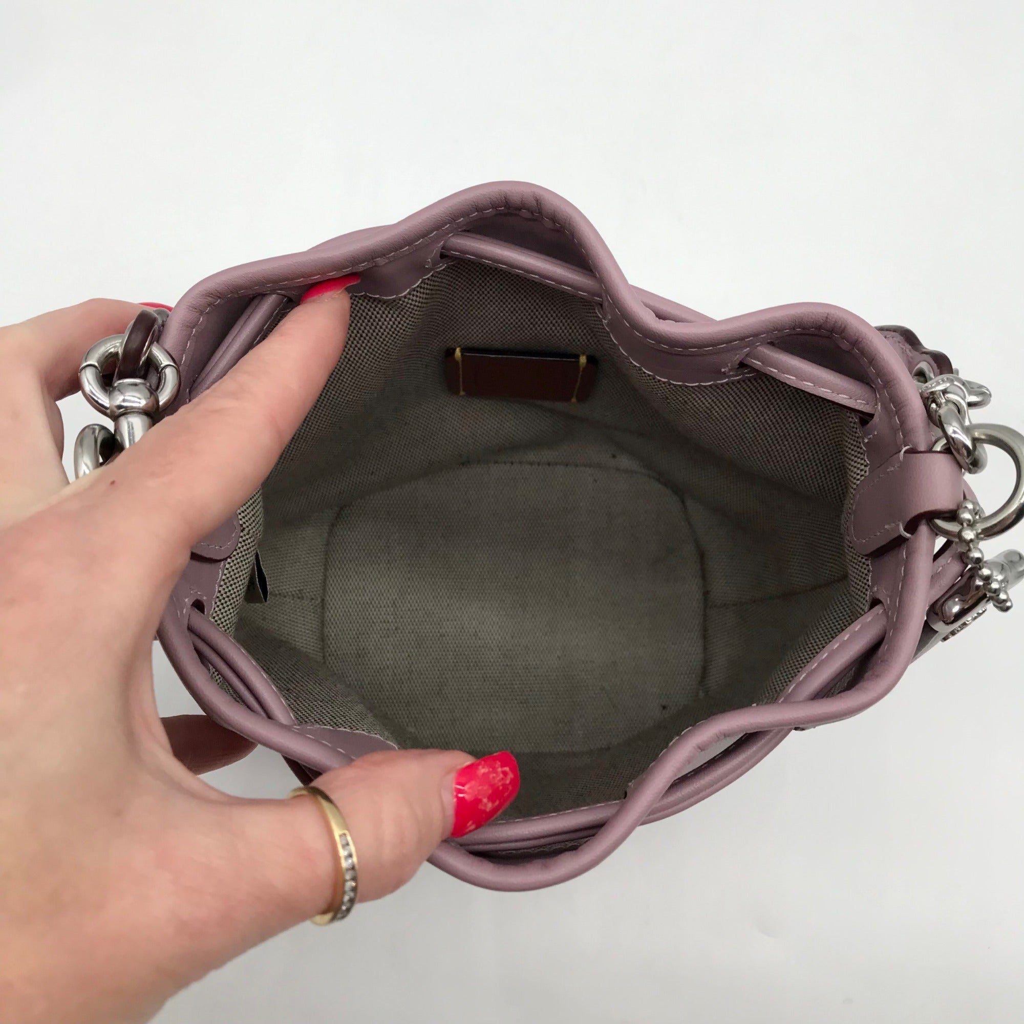 Coach Light Purple Leather Camila Convertible Bucket Bag CJ885