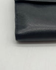 Prada Saffiano Black Leather Flap Wallet