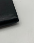 Prada Saffiano Black Leather Flap Wallet