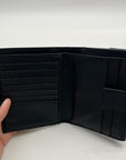 Prada Saffiano Black Leather Flap Wallet