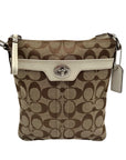 Coach Brown Canvas Fabric Crossbody Bag 40688
