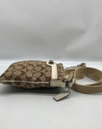 Coach Brown Canvas Fabric Crossbody Bag 40688