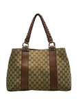 Gucci GG Khaki Signature Canvas Libeccio Tote Bag
