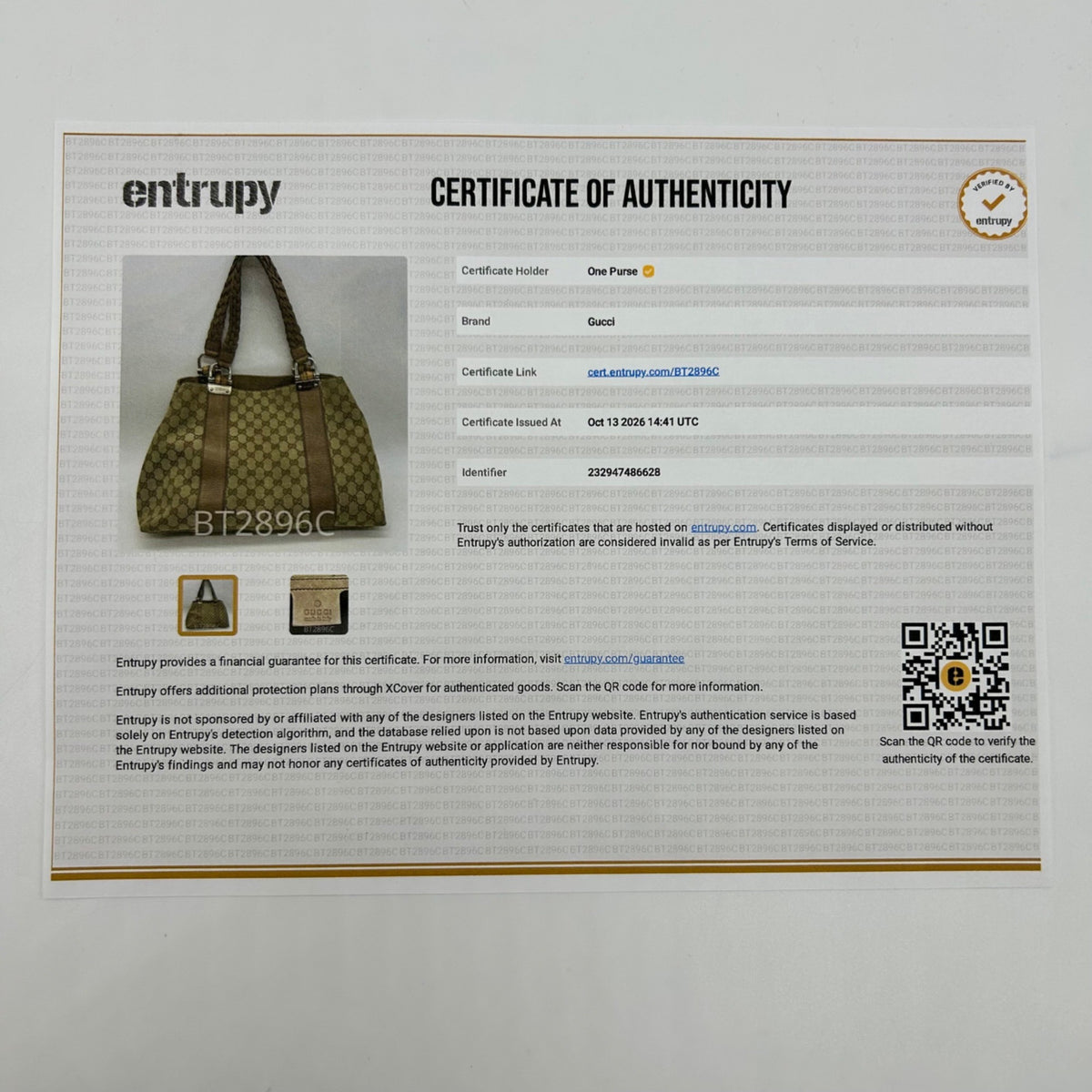 Gucci GG Khaki Signature Canvas Libeccio Tote Bag