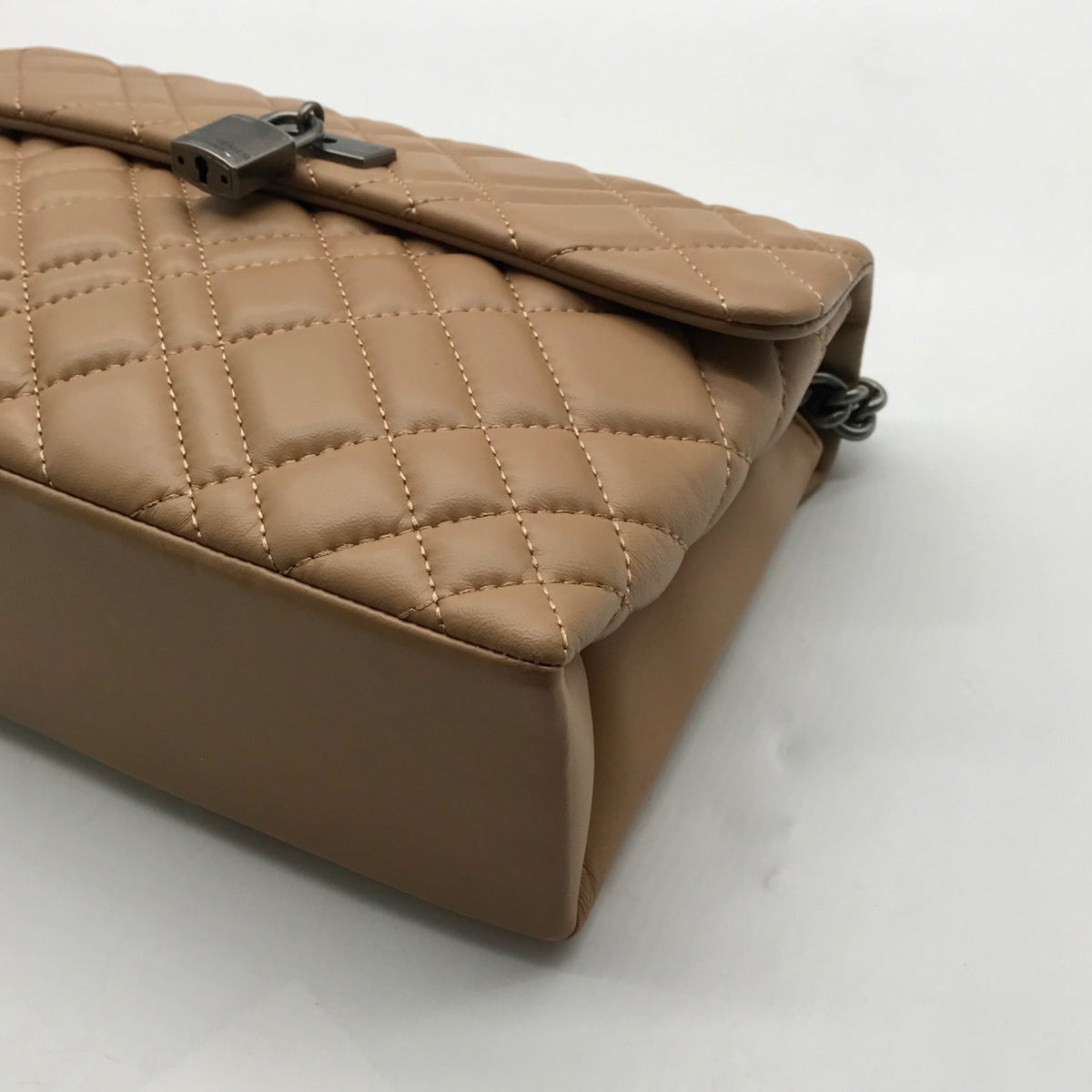 Kurt Geiger Camel Brown London Quilted Leather Shoulder Bag