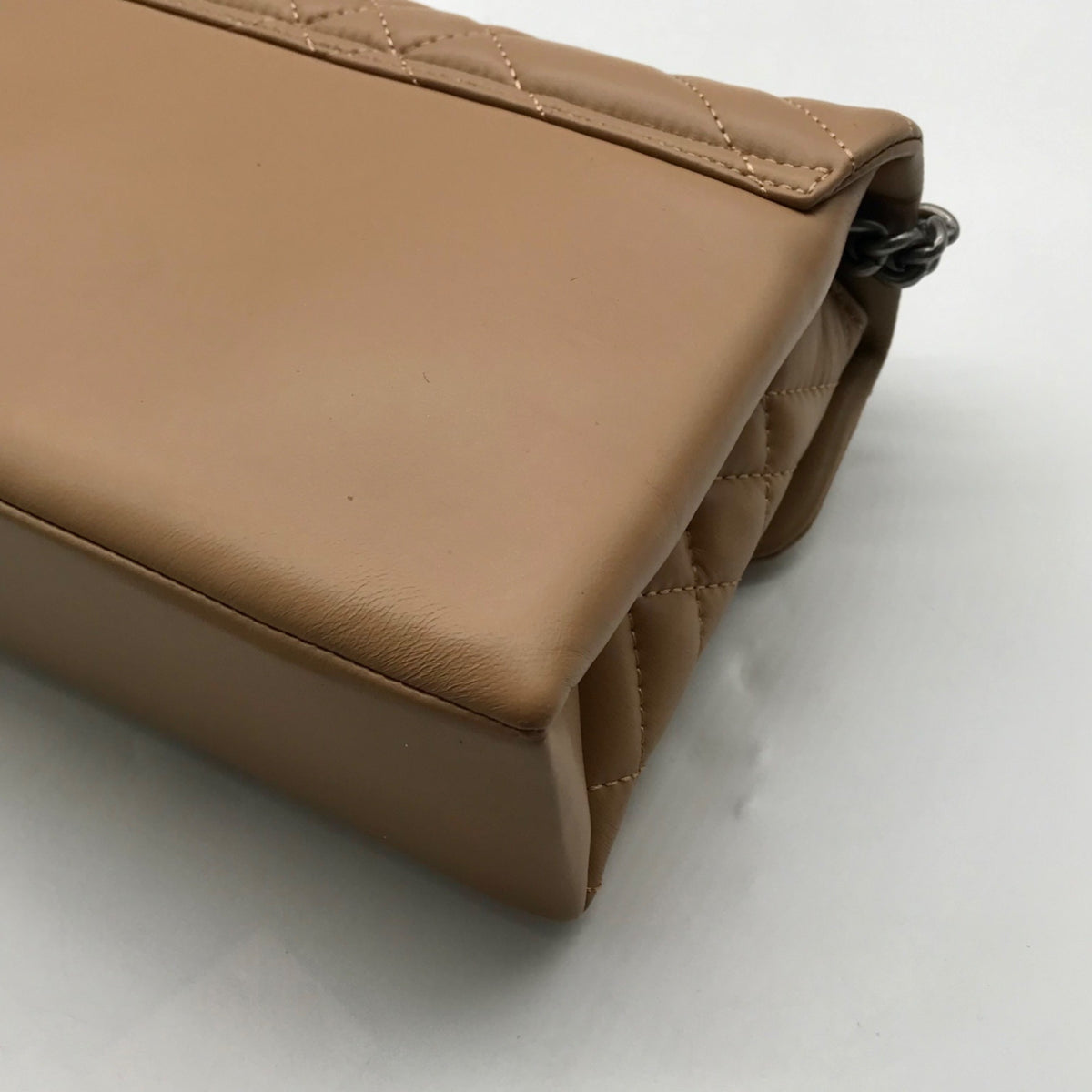 Kurt Geiger Camel Brown London Quilted Leather Shoulder Bag
