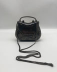 Unbranded Gunmetal Rhinestone Crossbody Clutch