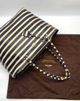 Kate Spade Cedar Street Offshore Blue & Ivory French Striped Harmony Tote