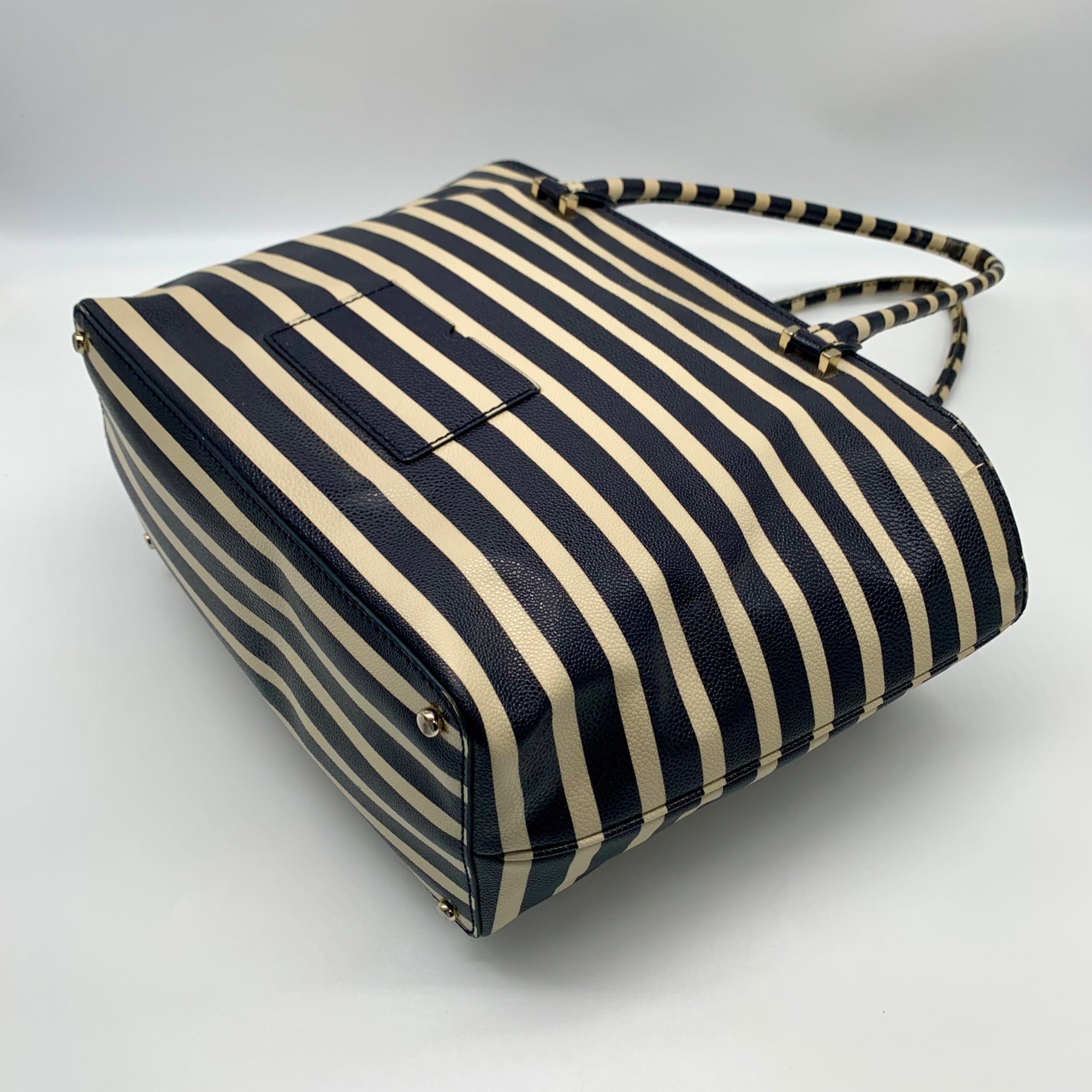 Kate Spade Cedar Street Offshore Blue &amp; Ivory French Striped Harmony Tote