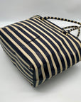 Kate Spade Cedar Street Offshore Blue & Ivory French Striped Harmony Tote