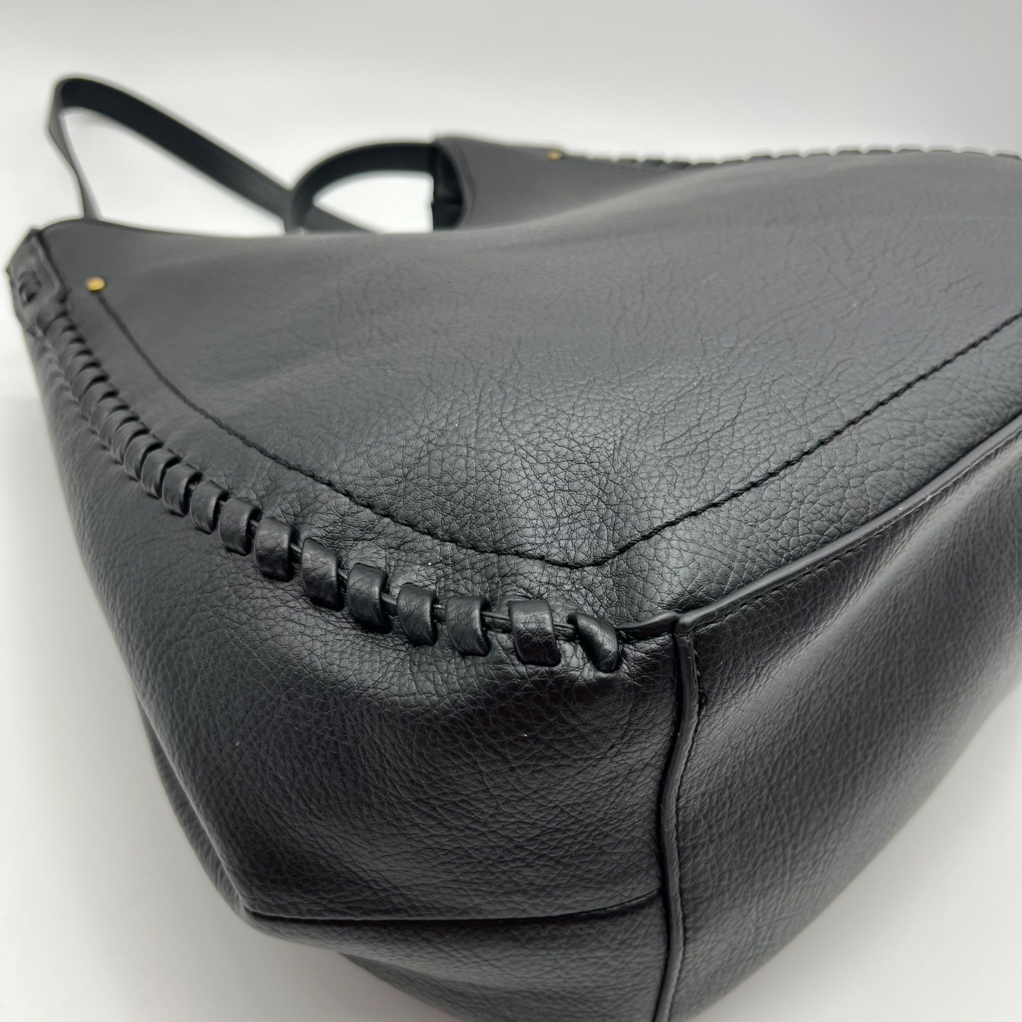 Style &amp; Co Black Soft Whipstitch 4-Poster Tote Bag