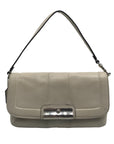 Coach F48988 Kristin Ivory Leather Large Flap Convertible Wristlet