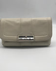 Coach F48988 Kristin Ivory Leather Large Flap Convertible Wristlet