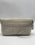 Coach F48988 Kristin Ivory Leather Large Flap Convertible Wristlet