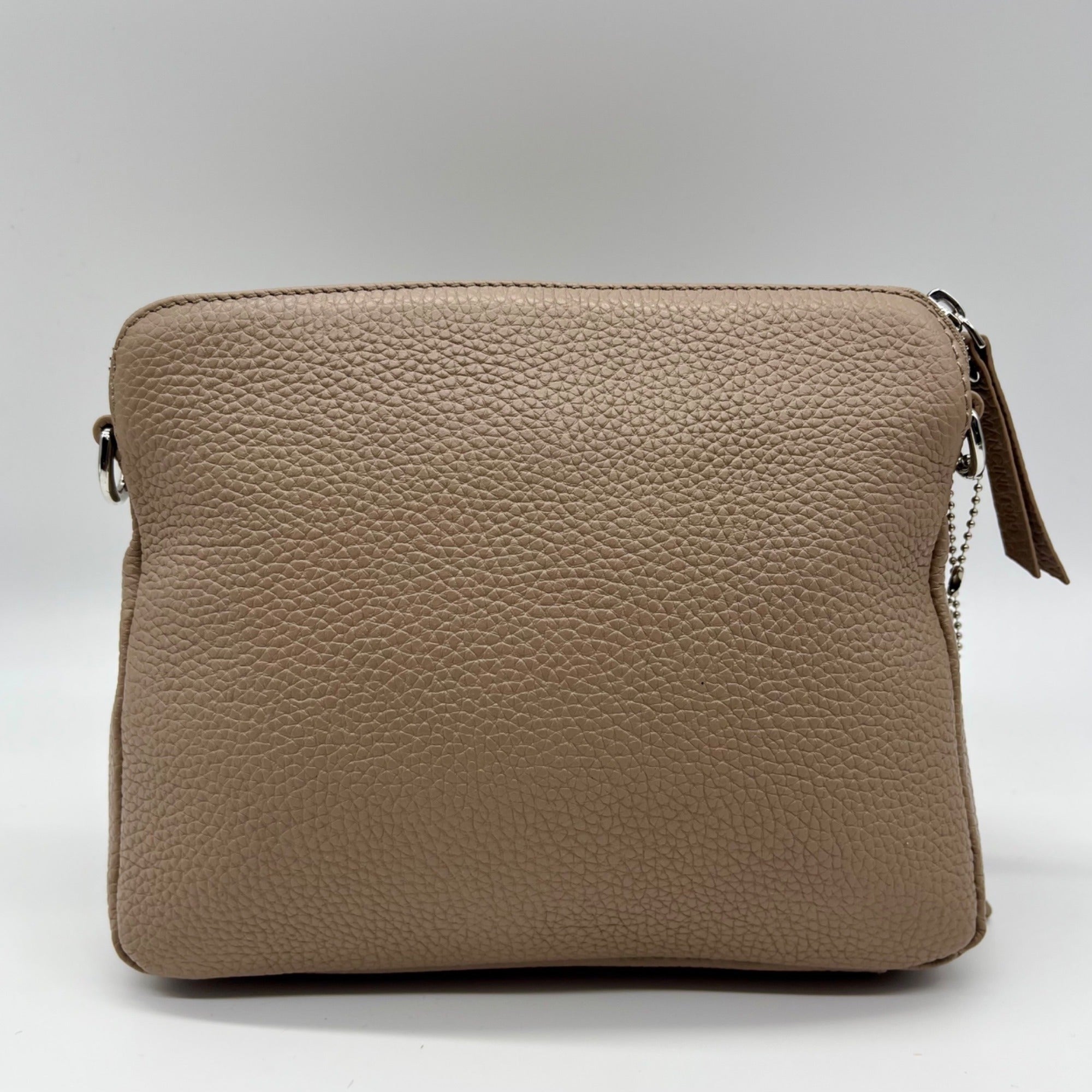Mancini Brown Leather Crossbody Bag