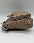 Mancini Brown Leather Crossbody Bag