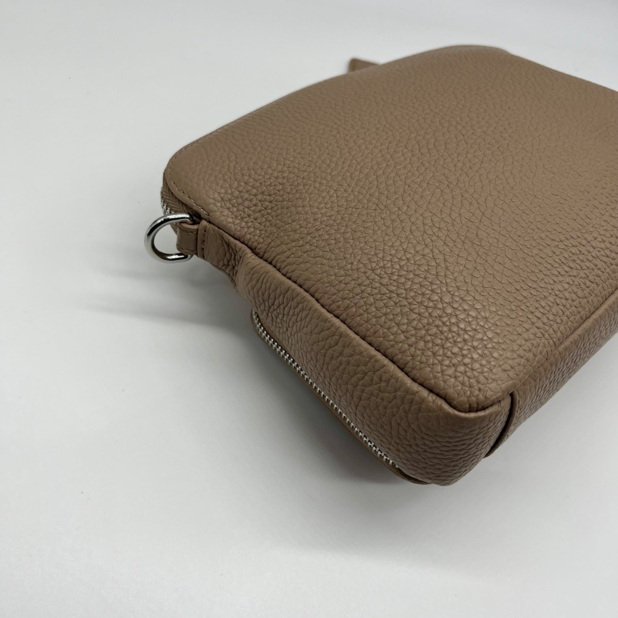 Mancini Brown Leather Crossbody Bag