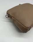 Mancini Brown Leather Crossbody Bag