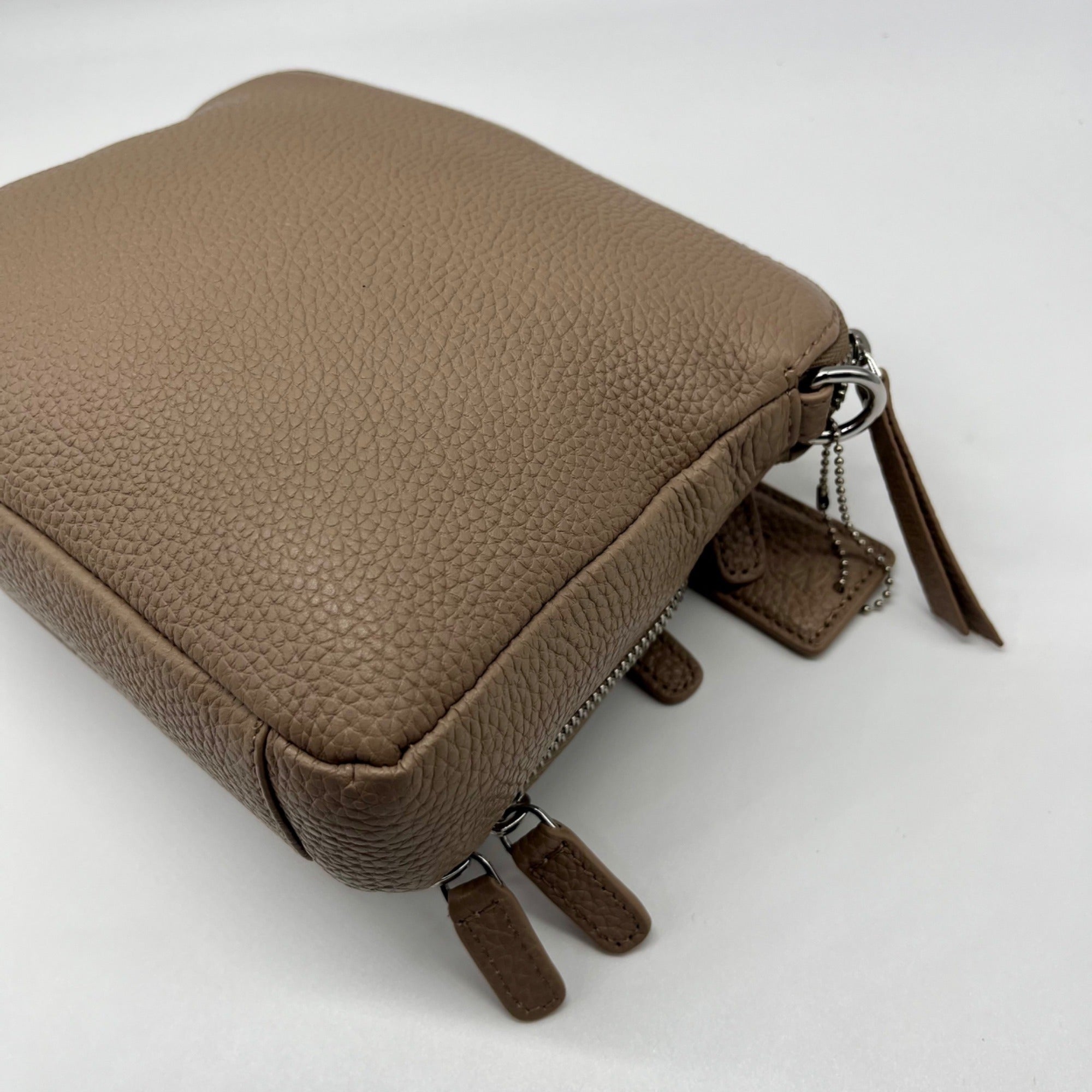 Mancini Brown Leather Crossbody Bag