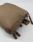 Mancini Brown Leather Crossbody Bag