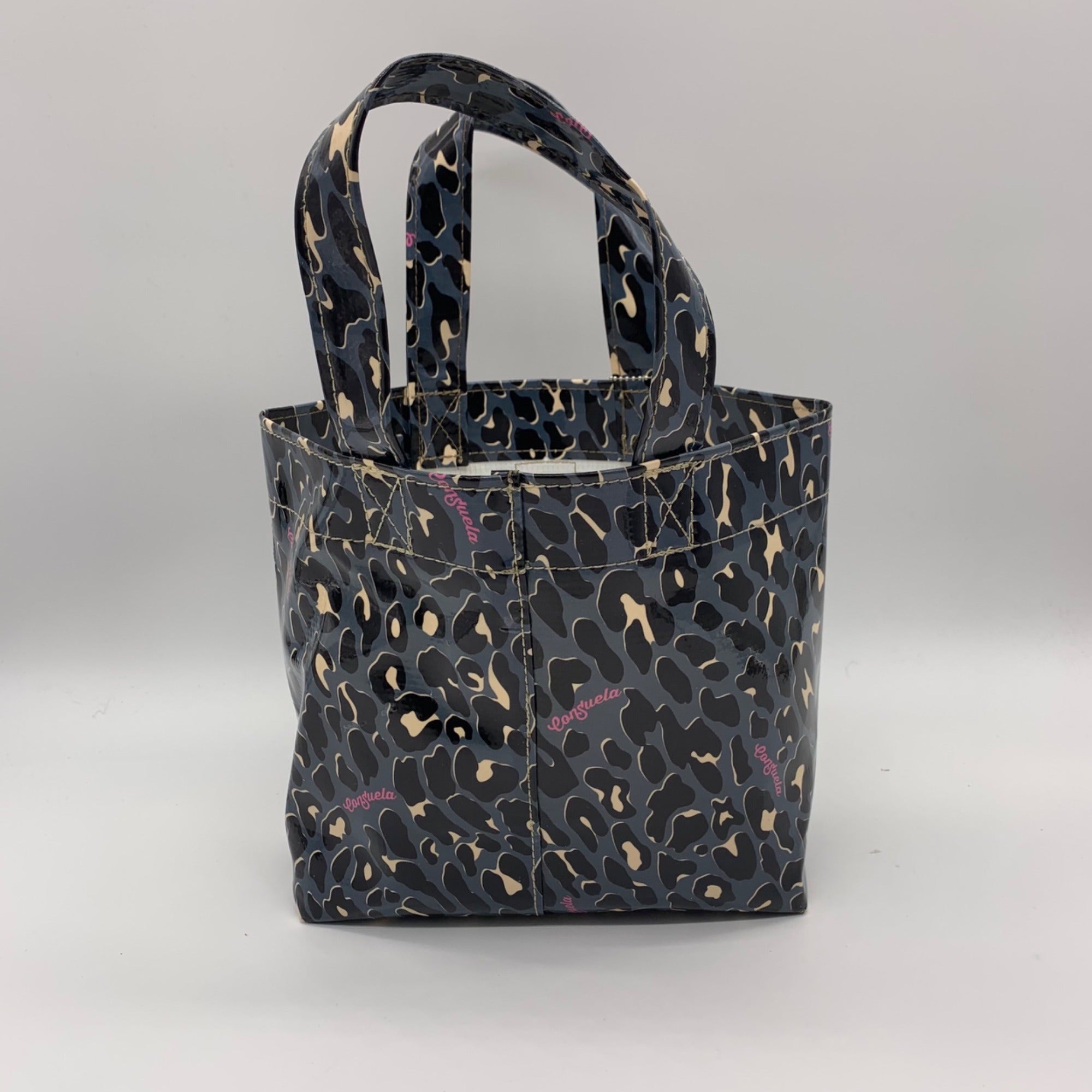Consuela Blue Leopard Print Tote Bag