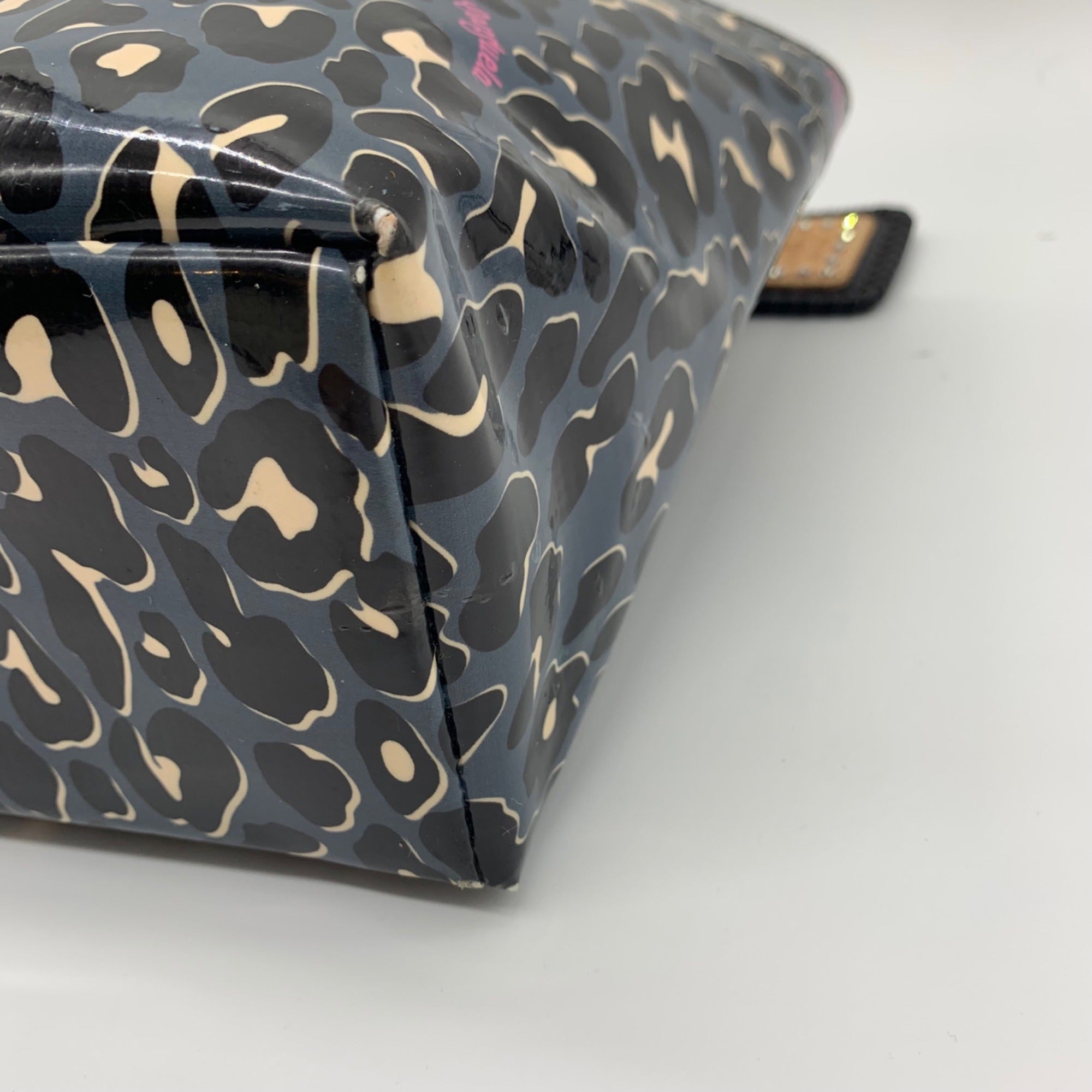 Consuela Blue Leopard Print Tote Bag