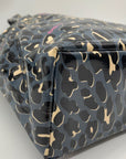 Consuela Blue Leopard Print Tote Bag