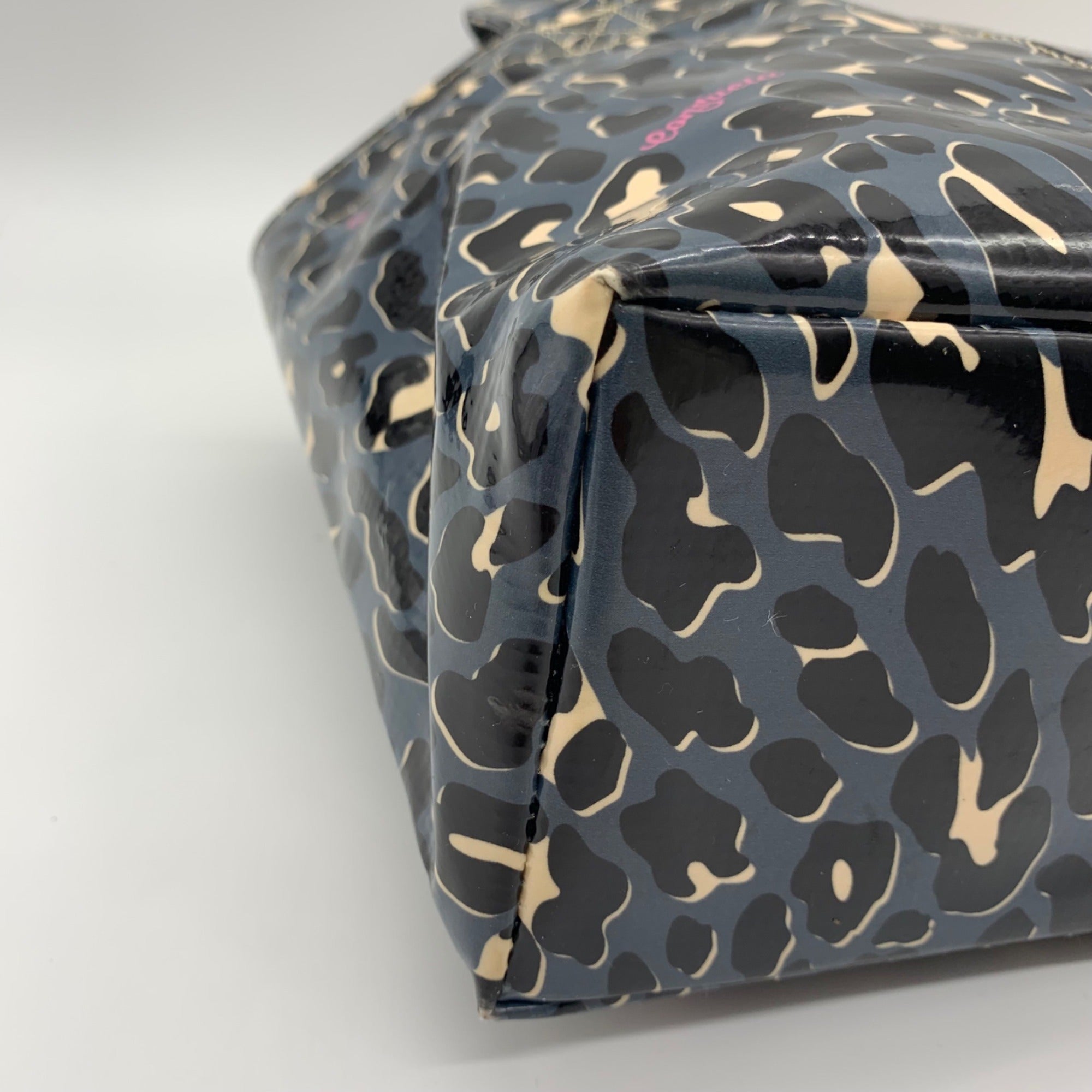 Consuela Blue Leopard Print Tote Bag