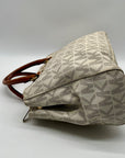 Michael Kors Cream Canvas Satchel