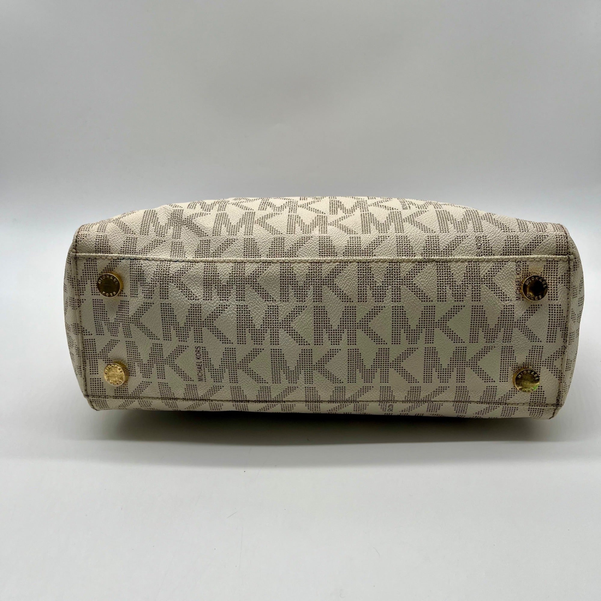 Michael Kors Cream Canvas Satchel