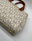 Michael Kors Cream Canvas Satchel