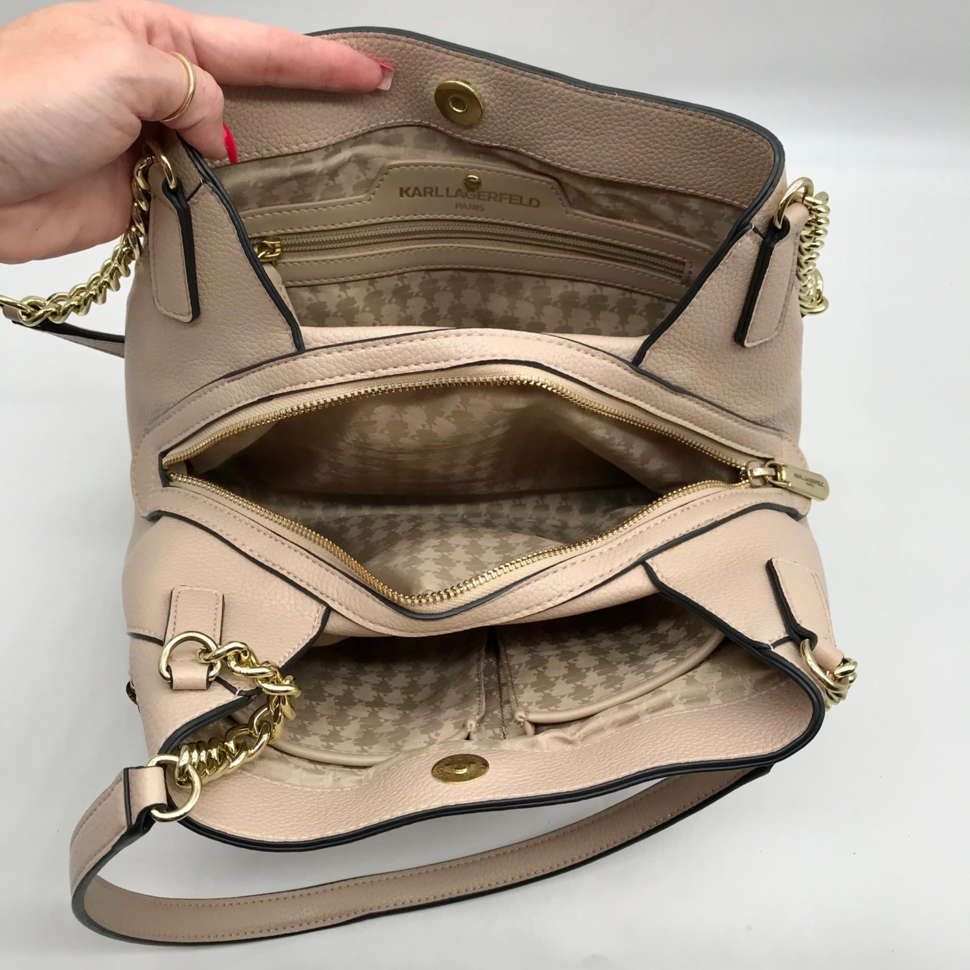 Karl Lagerfield Paris Beige Shoulder Bag