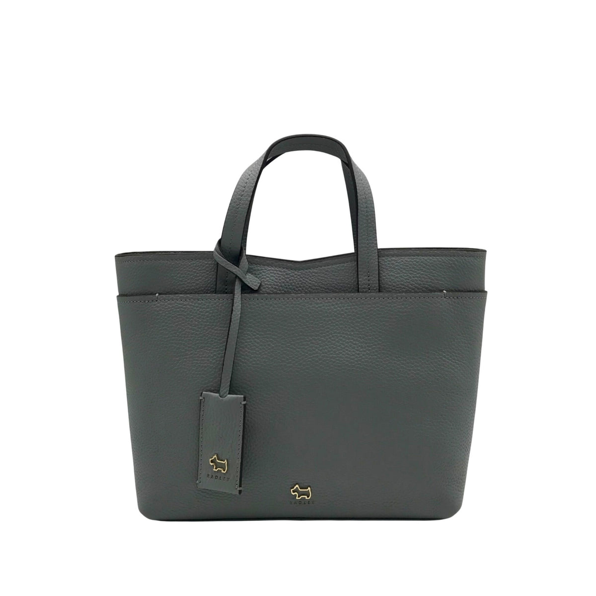 Radley London Light Blue Pebbled Leather Satchel Bag