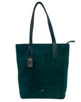 Ralph Lauren Pine Green Suede Alexis Tote Bag