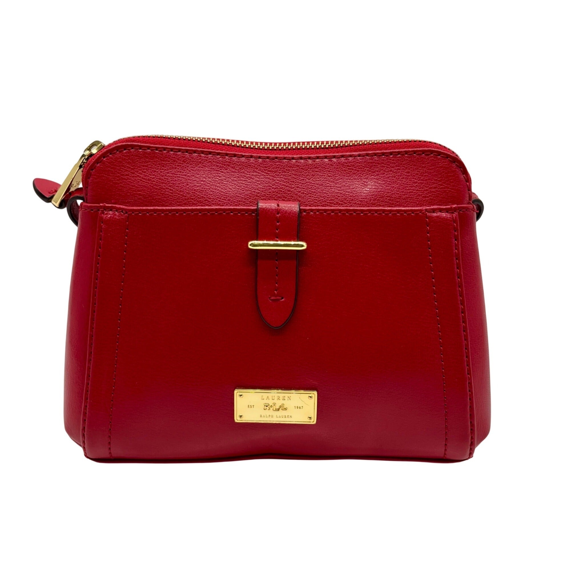 Ralph Lauren Red Leather Crossbody Bag