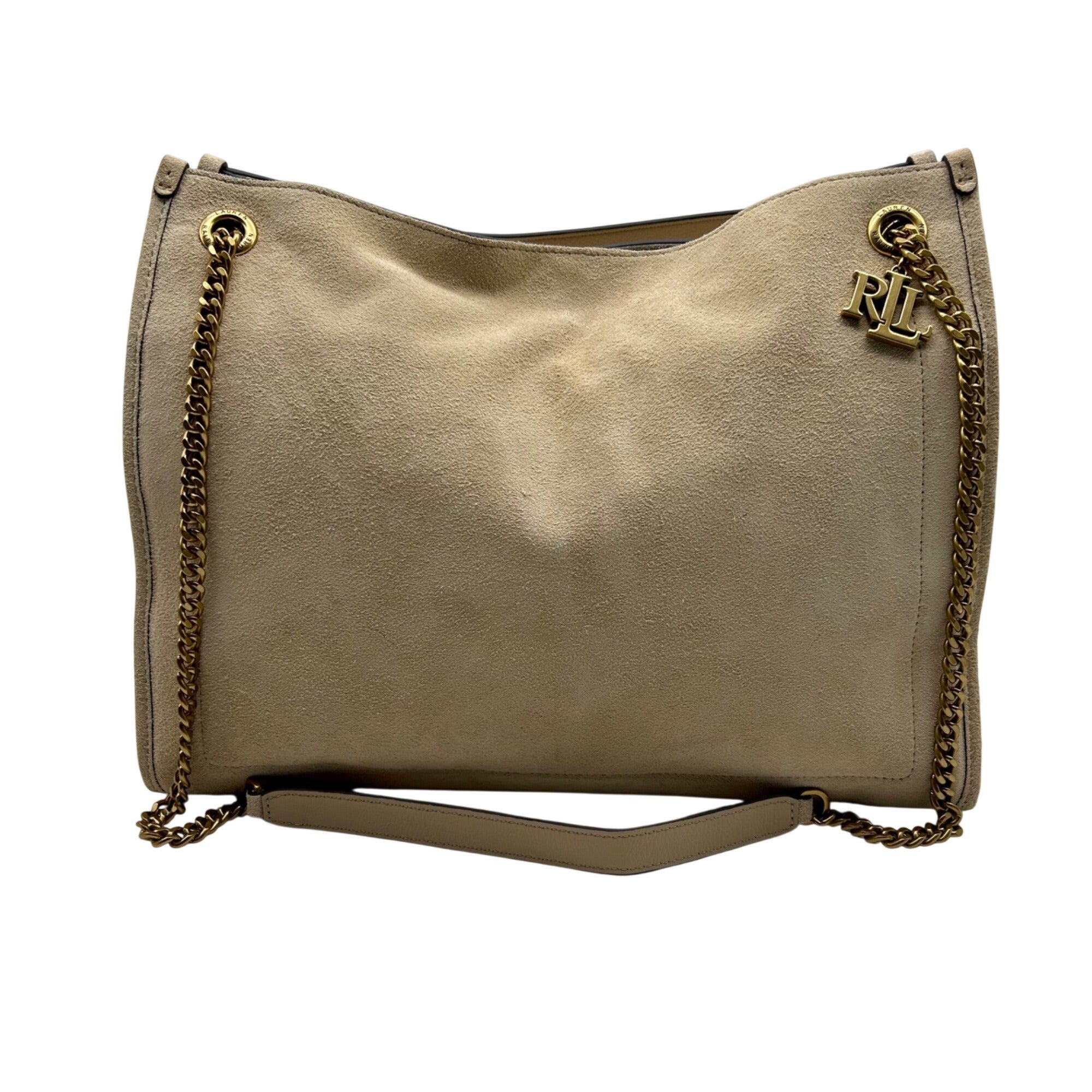 Ralph Lauren Suede Beige Tote Bag