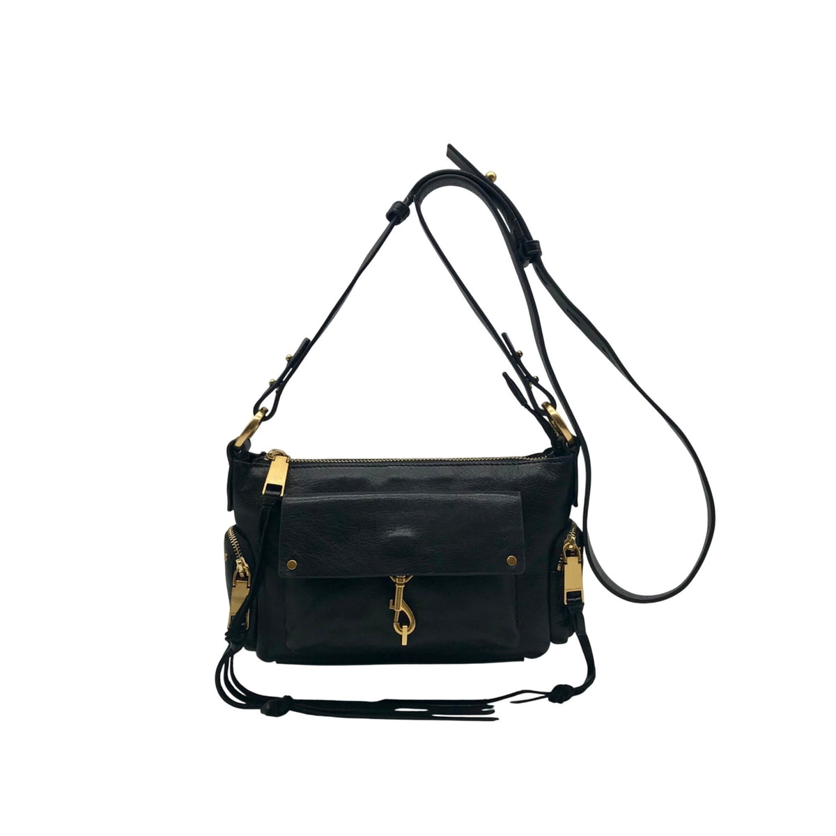 Rebecca Minkoff Black Pebbled Leather Crossbody Bag